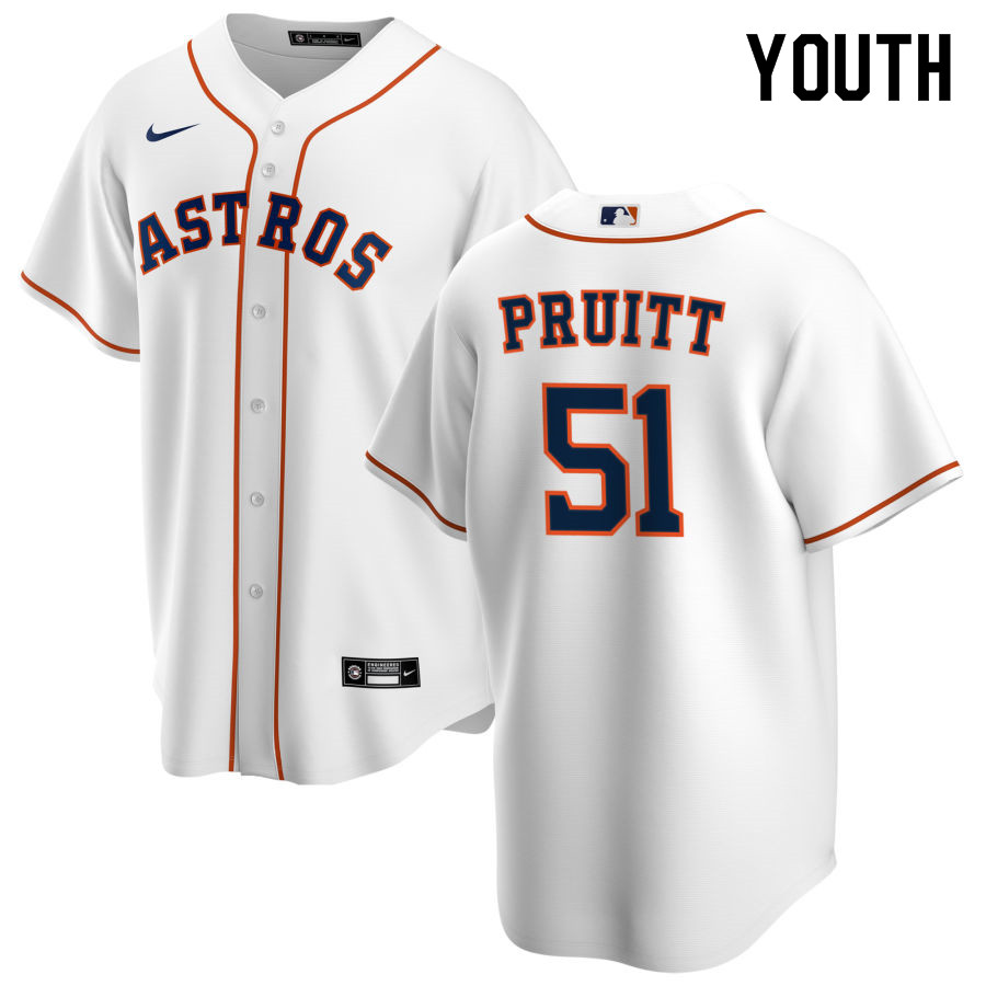 Nike Youth #51 Austin Pruitt Houston Astros Baseball Jerseys Sale-White